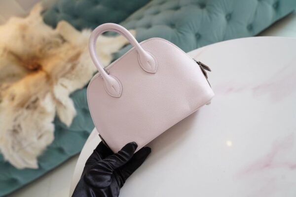 Sale Hermes Mini Bolide 18CM 09 Mauve Pale/ Three Colors Evercolor Silver Hardware
