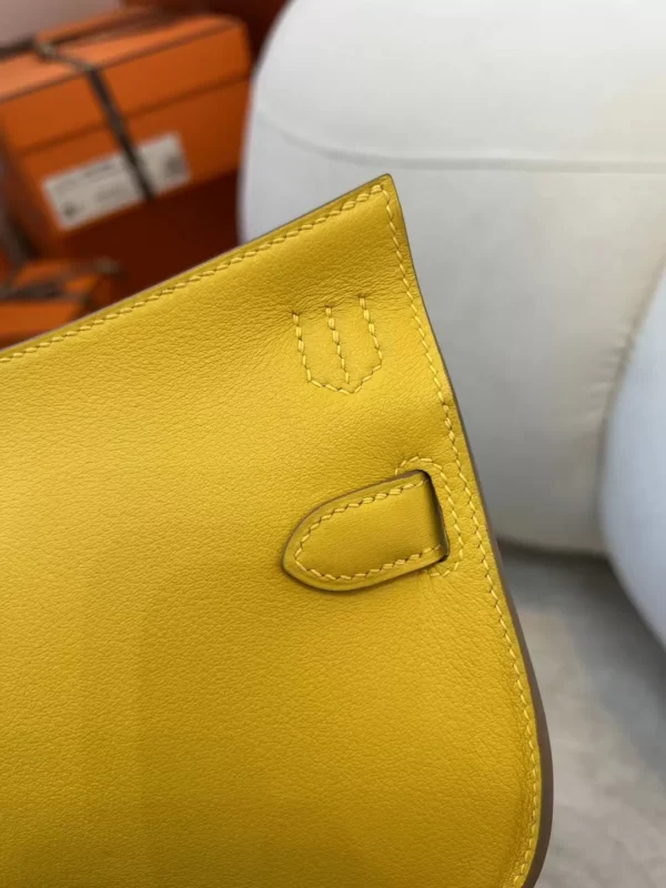 Hong Kong Hermes Jypsiere Mini 23CM Swift 9O Jaune De Naples Silver Hardware