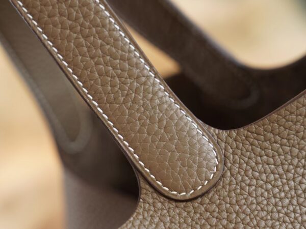 GPCMode Hermes CK18 Etoupe Clemence Leather Picotin 22CM Gold Hardware