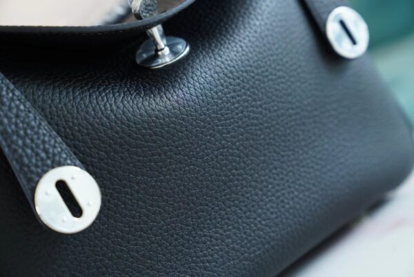 GPCMode Factory Hermes CK89 Black Clemence Leather Lindy26CM Silver Hardware