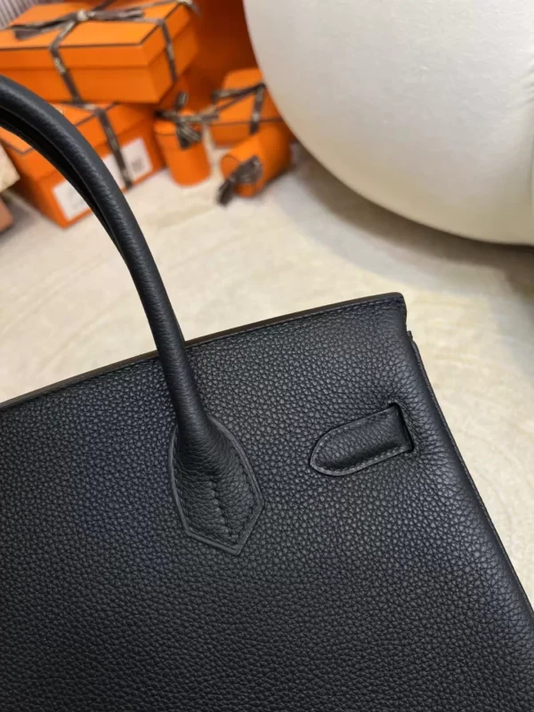 Taiwan Togo Leather 89 Noir Birkin Bag 30CM Gold Hadware