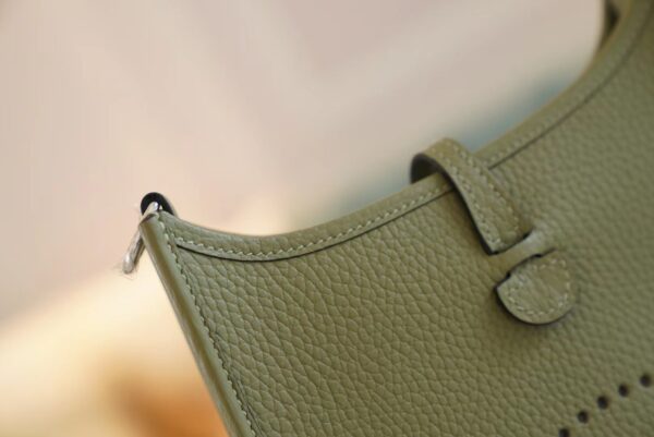 GPCMode Hermes Mini Evelyne 16CM Q1 Sauge Clemence Leather Silver Hardware