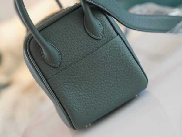 GPCMode Hermes Factory 63 Vert Amande Clemence Leather Mini Lindy19CM