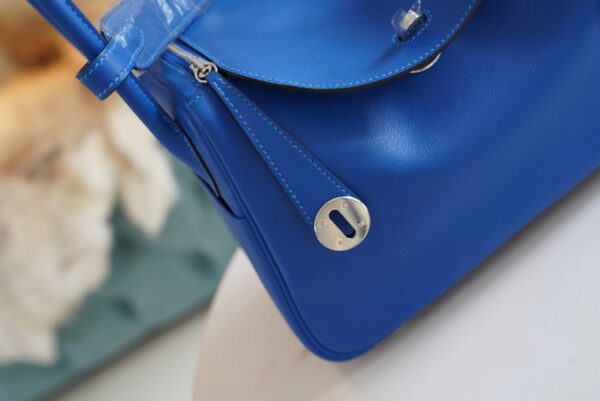 Wholesale Hermes Blue France Lindy 26CM Swift Leather Silver Hardware