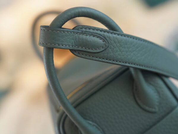 GPCMode Hermes Factory 63 Vert Amande Clemence Leather Mini Lindy19CM