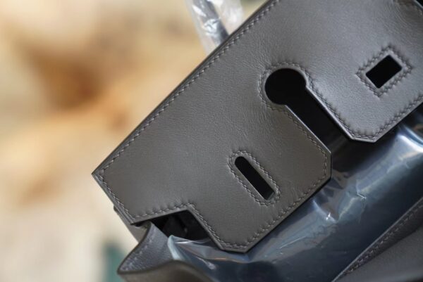 Full Handmade Hermes Birkin25CM 88 Graphite Jonathan Leather Gold Hardware