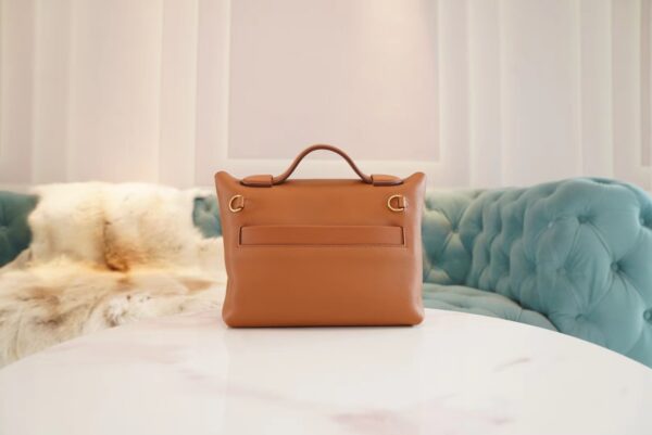 Hermes Boutique Mini Kelly 24/24 CK37 Gold Evercolor Leather Women’s Bag