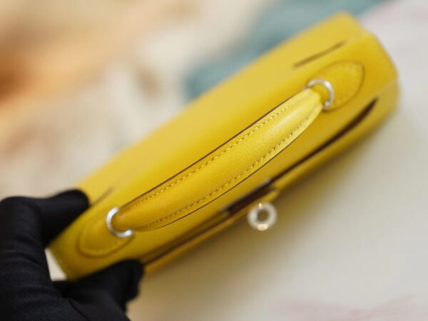 GPCMode Hermes 9O Naples Yellow/8L Beton Inner Chevre Leather Mini Kelly19CM