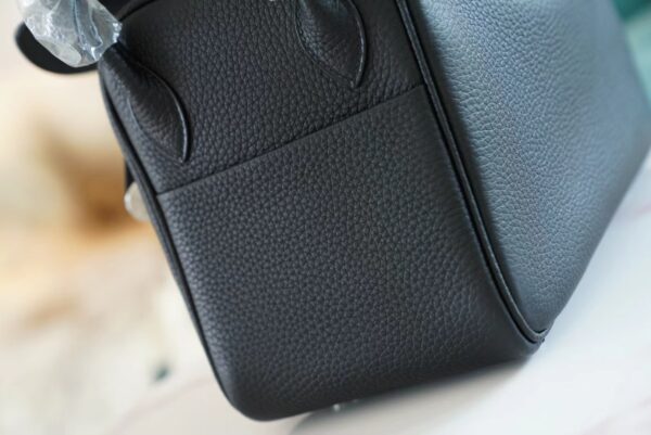 GPCMode Factory Hermes CK89 Black Clemence Leather Lindy26CM Silver Hardware