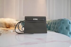 aa1222c24a603d8 GPCMode Hermes Factory 0L Gris Meyer Kelly Danse22CM Evercolor Leather Silver Hardware