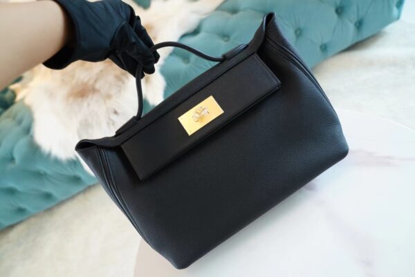 GPCMode Hermes Kelly 24/24 29CM CK89 Nior Taurillon Maurice Leather Gold Hardware