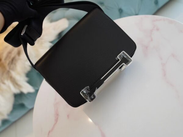 Hermes Bag Price Geta 20CM Chevre Mysore 89 Noir Silver Hardware