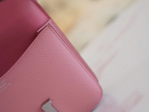 Sale GPCMode Factory Hermes Constance14cm Rose Sakura Epsom Leather Silver Hardware