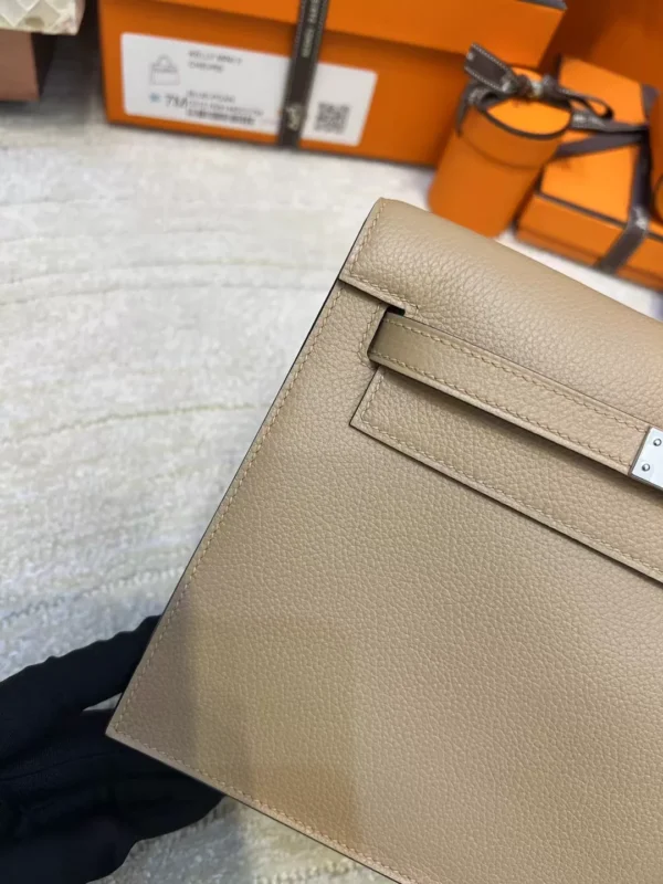 UK London Hermes 0M Chai Kelly Danse 22CM Evercolor Silver Hardware