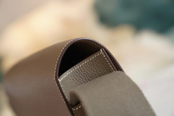 GPCMode Hermes CK18 Etoupe Chevre Leather Geta 20CM Gold Hardware