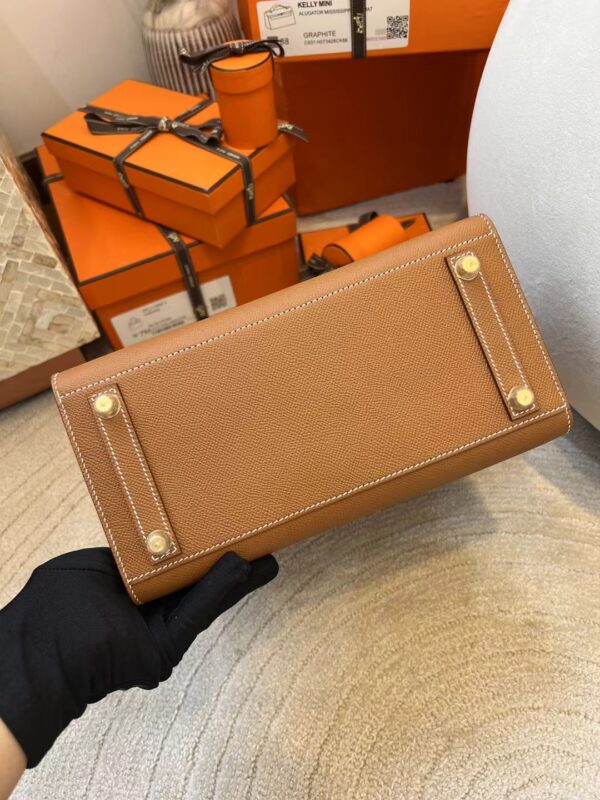 Handmade Hermes Birkin Sellier 25CM 37 Gold Epsom Gold Hardware