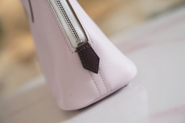 Sale Hermes Mini Bolide 18CM 09 Mauve Pale/ Three Colors Evercolor Silver Hardware