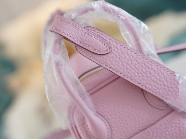Discount Hermes X9 Mauve Sylyestre Chevre Leather Mini Lindy19CM Gold Hardware