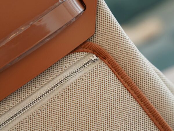 GPCMode Hermes Herbag 31CM Beige Canvas CK37 Gold Barenia Silver Hardware