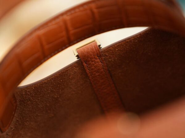 GPCMode Factory Hermes 36 Brique Clemence Leather Picotin18CM Touch Gold Hardware