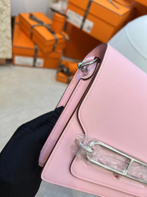 Saudi Arabia Riyadh Hermes Roulis 18cm Swift 3Q Rose Sakura Silver Hardware