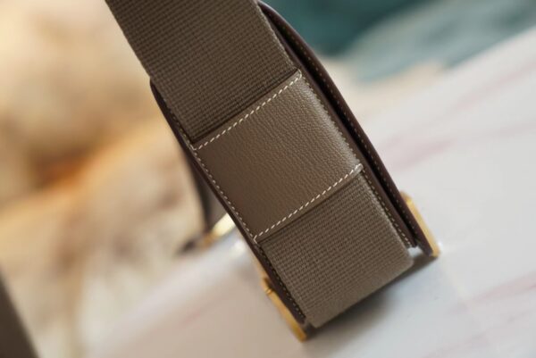 GPCMode Hermes CK18 Etoupe Chevre Leather Geta 20CM Gold Hardware