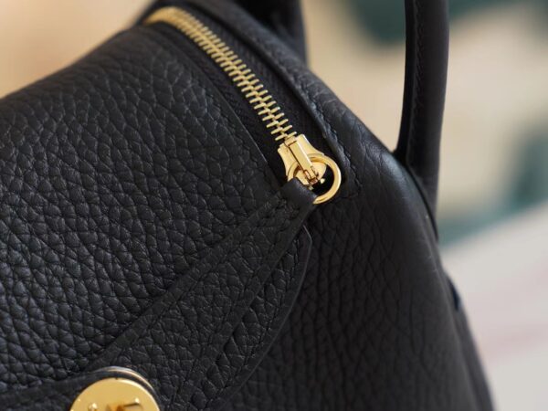 Full Handmade Hermes Mini Lindy 19CM CK89 Nior Clemence Gold Hardware