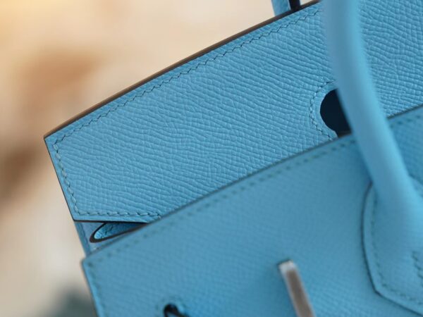 GPCMode Factory Hermes Birkin Sellier 25CM 7N Celeste Epsom Silver Hardware