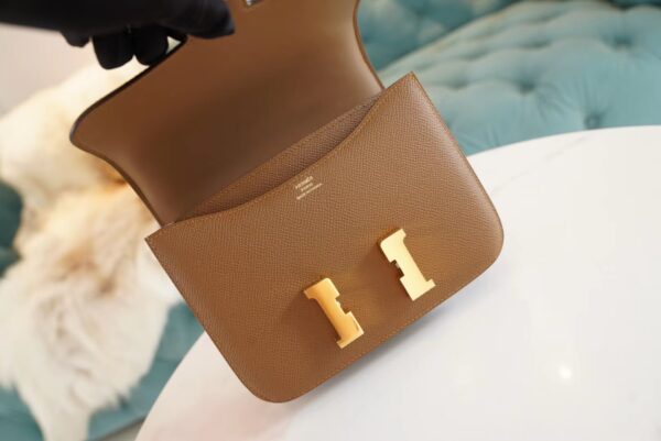 Hermes Boutique 3G Alezan Epsom Leather Constance19CM Shoulder Bag