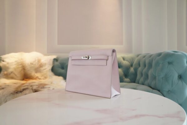 GPCMode Hermes Kelly Danse 22CM 09 Mauve Pale Evercolor Leather Silver Hardware