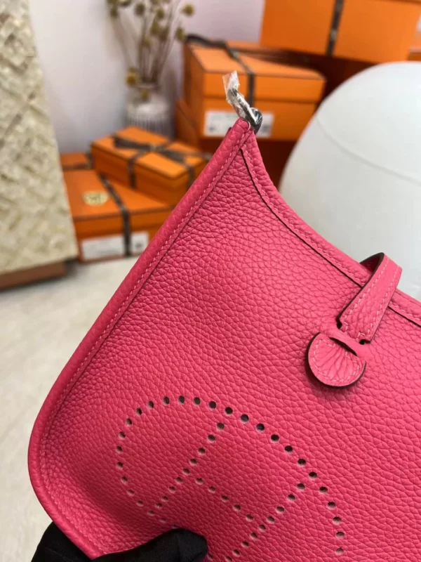 Full Handmade Clemence Leather T5 Rose Jaipur Mini Evelyne 16CM Silver Hardware
