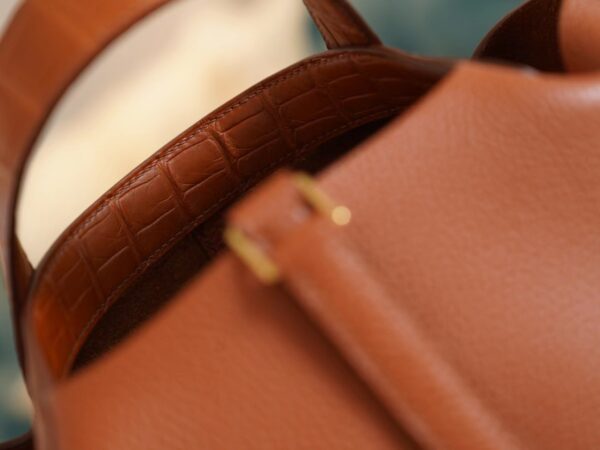 GPCMode Factory Hermes 36 Brique Clemence Leather Picotin18CM Touch Gold Hardware