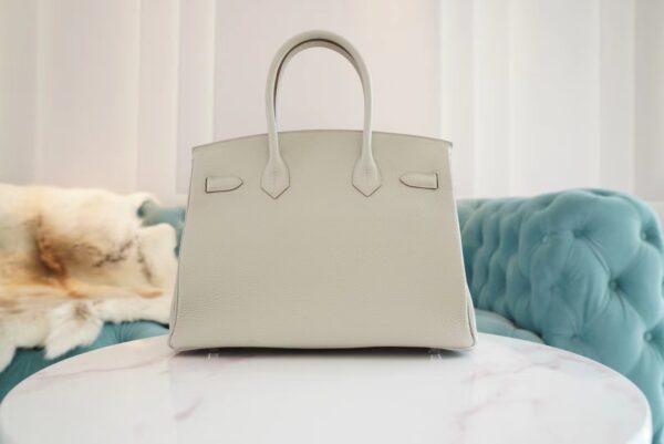 GPCMode Hermes Birkin Bag30CM C80 Gris Pearl Togo Leather Silver Hardware