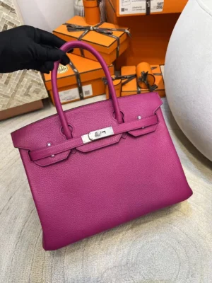 b85f6ae5d52e83f-jpg Canada Toronto Hermes L3 Rose Purple Birkin 30CM Togo Leather Silver Hardware