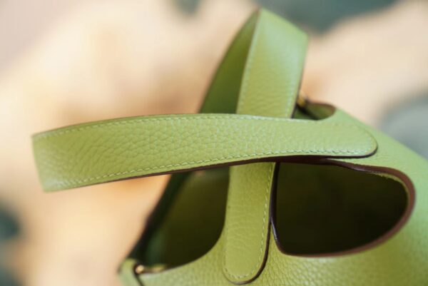 Wholesale GPCMode Hermes Picotin18CM 3I Vert Criquet Clemence Leather Gold Hardware