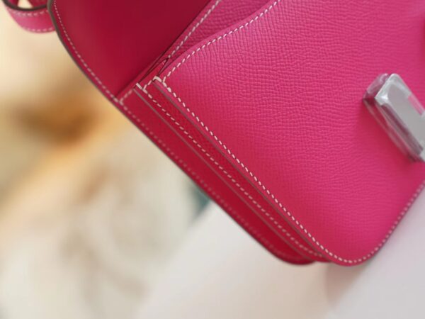 Wholesale GPCMode Hermes Constance 19CM E5 Rose Tyrien Epsom Leather Silver Hardware