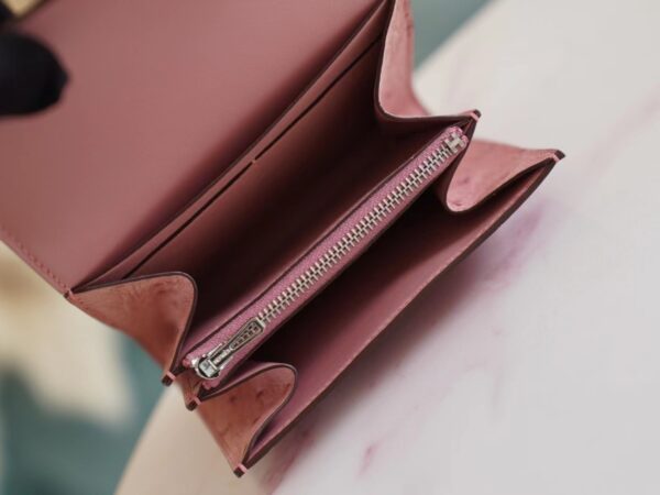 Sale GPCMode Hermes 94 Terre Cuite Ostrich Leather Constance Wallet Silver Hardware