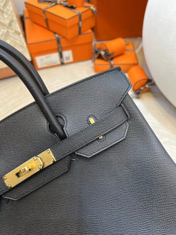 Taiwan Hermes Birkin 30CM Epsom Leather 89 Noir Gold Hardware