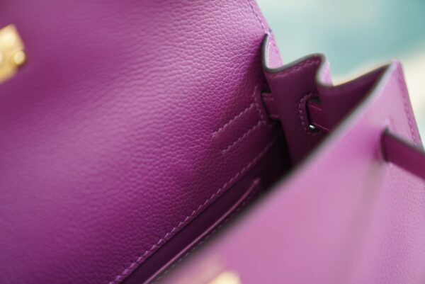 【GPCMode】Handmade Hermes Kelly Danse 22CM P9 Anemone Evercolor Leather
