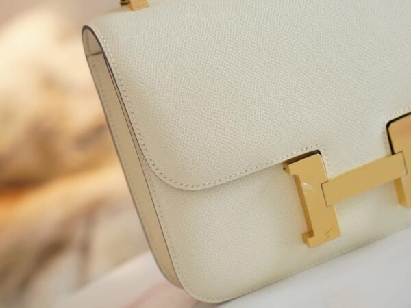 Hermes Shop I2 Nata Epsom Constance 24CM With Mirror Gold Hardware