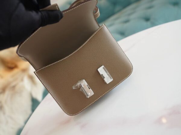 GPCMode Hermes C18 Gris Etoupe Epsom Leather Constance14cm Silver Hardware