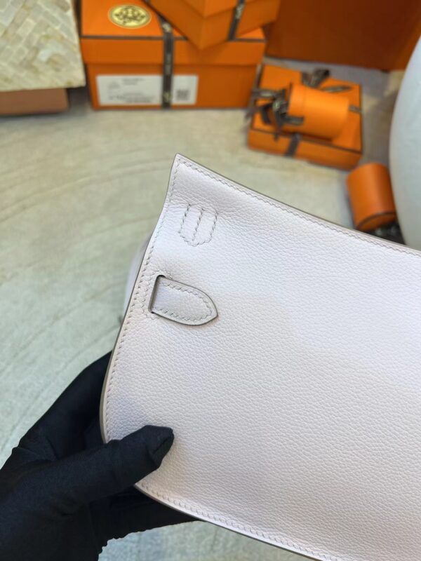Handmade Hermes Jypsiere Mini 23CM 09 Mauve Pale Evercolor Silver Hardware