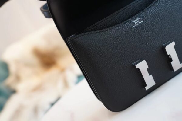 GPCMode Hermes Factory CK89 Black Chevre Leather Constance 19CM Silver Hardware