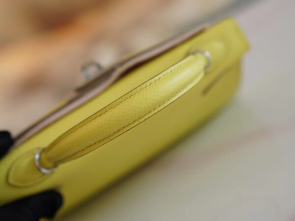 USA Los Angeles Hermes Mini Kelly 19CM Epsom 9R Lime Silver Hardware