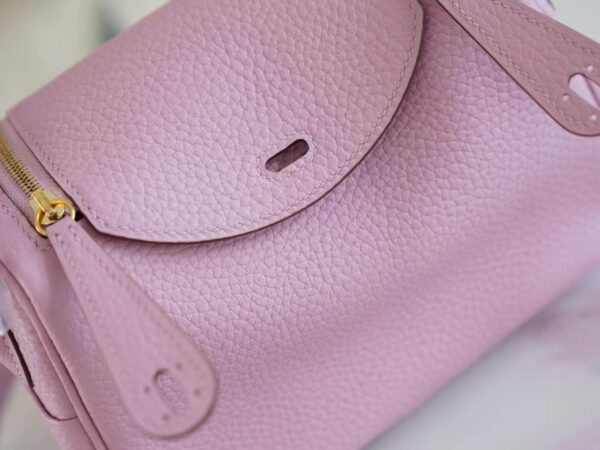 Discount Hermes X9 Mauve Sylyestre Chevre Leather Mini Lindy19CM Gold Hardware