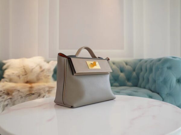 Fashion Hermes Beige De Weimer / Etoupe Mini Kelly 2424 Evercolor Gold Hardware