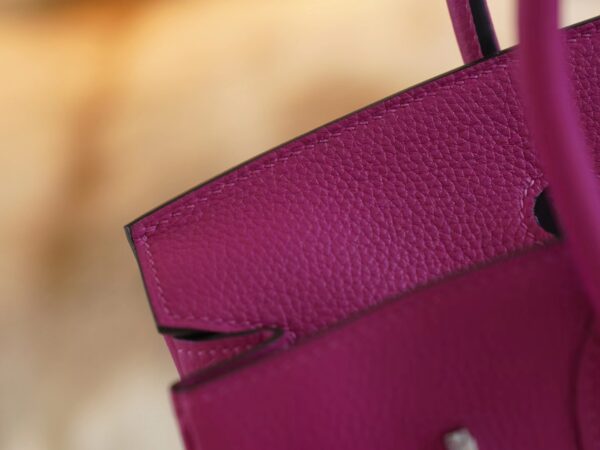 GPCMode Hermes L3 Rose Purple Togo Birkin 25CM Tote Bag Silver Hardware