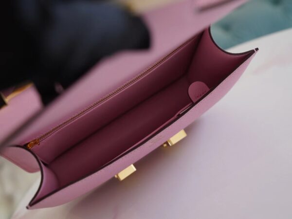 Wholesale Hermes Epsom Constance 24CM With Mirror X9 Mauve Sylvestre