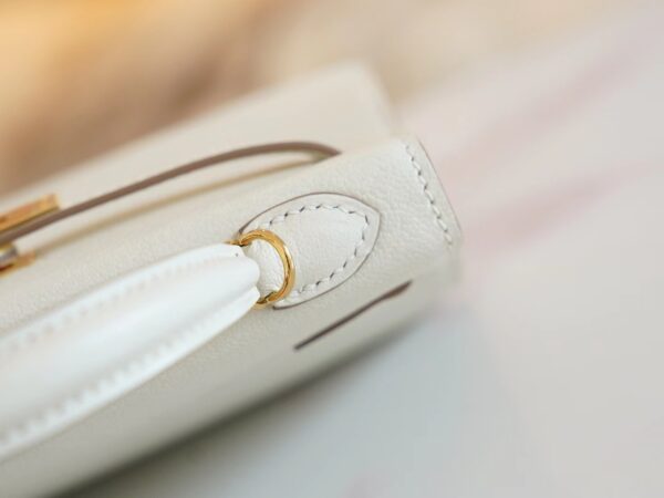 GPCMode Hermes Chevre Leather Mini Kelly 19CM 0T Mushroom Gold Hardware