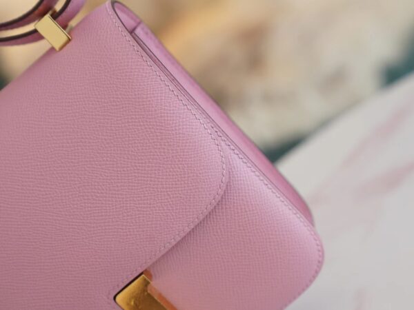 Wholesale Hermes Epsom Constance 24CM With Mirror X9 Mauve Sylvestre